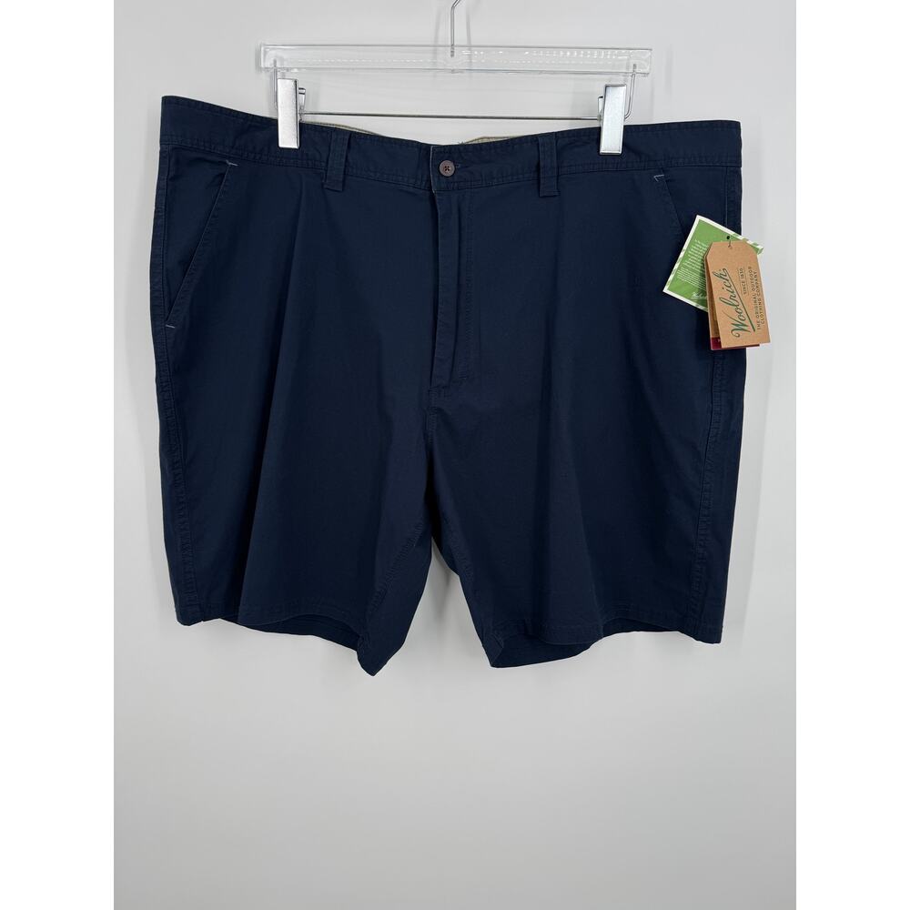Woolrich shorts men's 44 Vista Point Eco organic cotton twill navy blue 8" NEW
